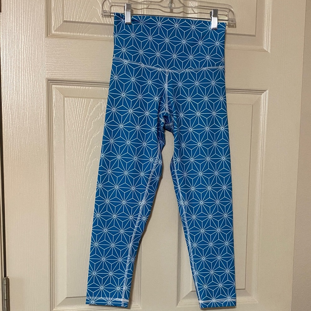 DYI Blue Geometric Print Leggings